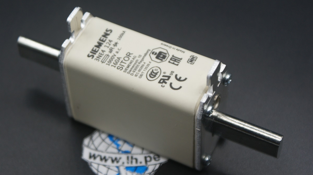3NE4124                    Fusible NH-0, SITOR, 160A, aR, 1000VAC, 440VDC, con indicador