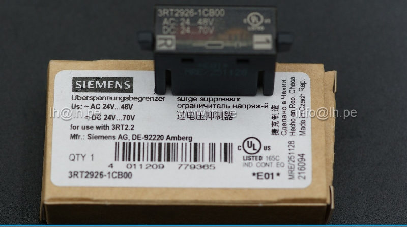 3RT2926-1CB00               Limitador de sobretensiones, filtro RC, S0, 24-48VAC, marca SIEMENS