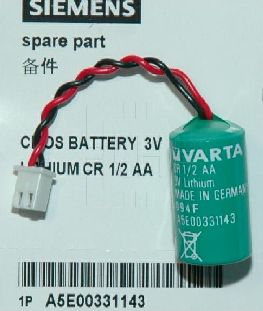 A5E00331143 CR1/2AA     BATERIA LITHIUM 950MAH, 3V, SIMATIC PC/PG