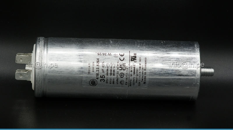 416335264                    Capacitor metalizado para motor de trabajo 35uF, 425/475VAC, 45x122mm, DUCATI