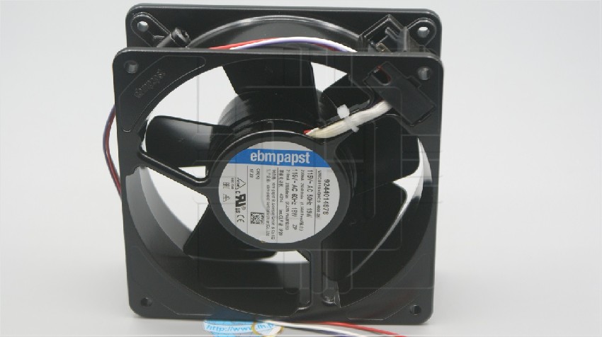 4606ZH                Ventiladores axiales AC Tubeaxial Fan, 119x120x38mm, 115VAC, 106CFM, 18W, 45dBA, 3100RPM, Ball, IP20