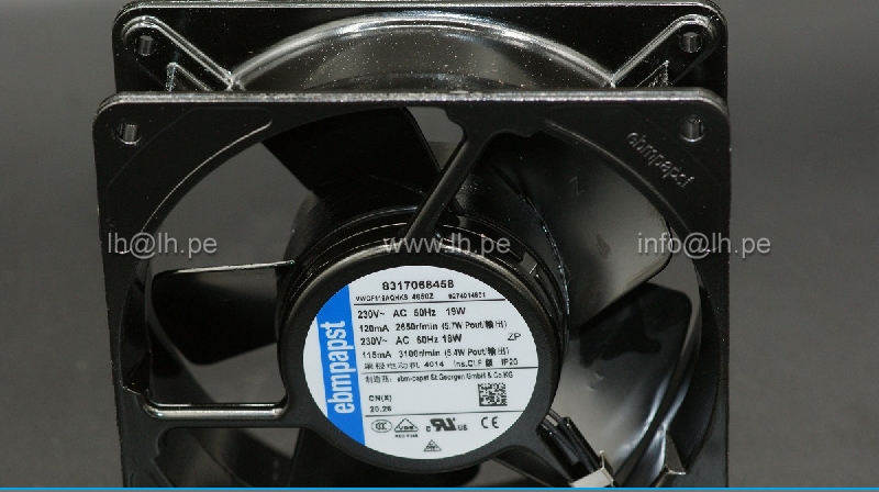 4650Z                       Ventilador AC 119x119x38mm axiales 230VAC, 19W, 157,8m3/h; 40dBA, EBM PAPTS