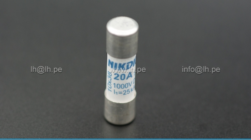 5203820                    Fusible tipo cartucho 20A; 1000VDC; gPV; 10x38mm, NIKDIM