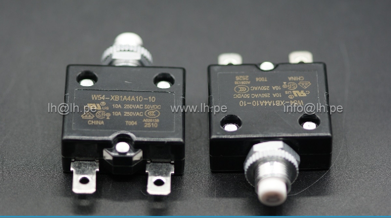 W54-XB1A4A10-10                Disyuntor térmico/magnetotérmico W54, 10A, 1 polo, 250VAC, marca TE Connectivity