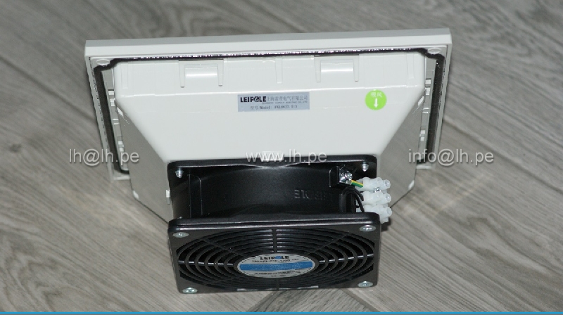 FKL6623.115              Ventilador con filtro y rejilla 204x204mm, 115VAC, 50/60Hz, 0.24/0.20A, 2500/2800RPM, 20/15W, Marca Leipole