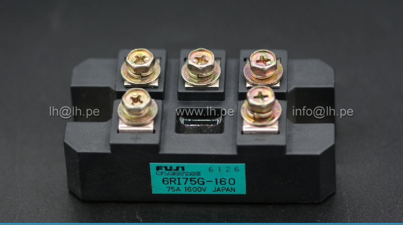 6RI75G-160                       PUENTE RECTIFICADOR 75A, 1600V, TRIFASICO, MARCA FUJI ELECTRIC