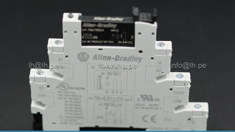 700-HLT1Z 700-TBS24                     Base interfase riel DIN, para PLC, con rele stado solido 24VDC, ALLEN BRADLEY