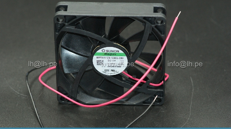MF70151V3-1000U-A99              Ventilador axial 12VDC, 70x70x15mm, Vapo con salida de 2 cables, marca Sunon
