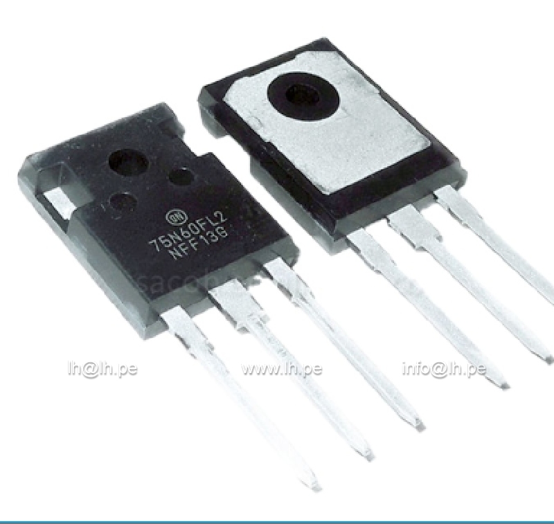 NGTB75N65FL2WG 75N65FL2               Transistor N-Channel IGBT + Anti-Parallel Diode, 75A, 650V, marca ON Semiconductor