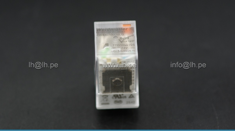 7760056105 DRM570024LD                 Rele electromagnético 4PDT, Bobina 24VDC, 14 Pines, 5A, marca WEIDMÜLLER