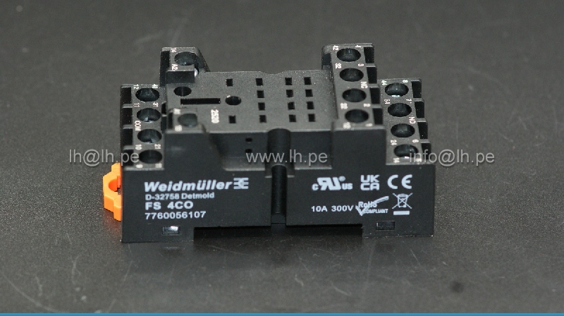 7760056107 FS4CO                Base para Relay de 14 Pines riel DIN, 10A; max.250VAC, WEIDMÜLLER