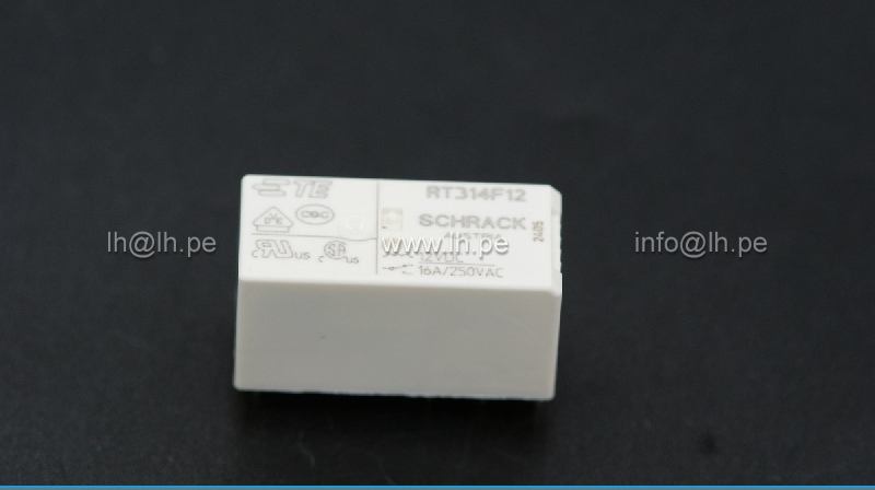 8-1393239-7 RT314F12                 Rele electromagnético, SPDT, 12VDC, 8 Pines, 16A, marca TE