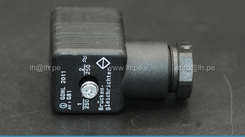 932329100 GDML 2011 GB1 SCHWARZ                Conector de válvulas enchufe formato A, 18mm; hembra, 3 PIN: 2A, HIRSCHMANN