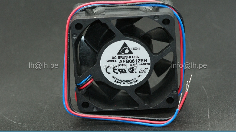 AFB0612EH-ABF00                   Ventilador axial 12VDC, 0.48A, 60x60x25mm, con salida de 3 cables; Marca: Delta