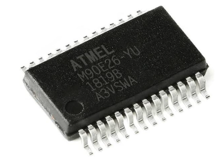 ATM90E26-YU-R                      IC, detector de potencia, SPI, UART, SSOP28, 2.8-3.6V
