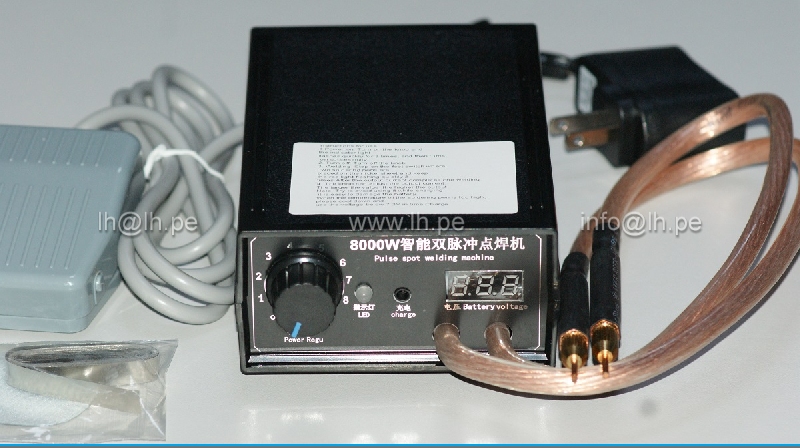 B0F32JTK1L                 Maquina soldador de Puntos Portátil para Batería lithium, LI-on, de Alta Potencia 8000W, con Tira de Níquel,