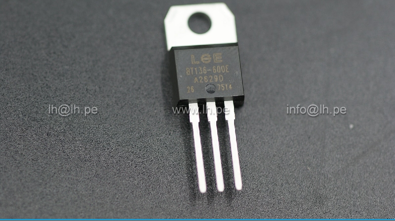 BT136-600E                                  Triac 4A, 600V, 10mA, marca LUGUANG ELECTRONIC