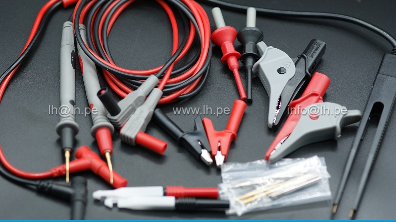 BTN007               KIT Puntas de 25/Pz, cables multímetro de silicona CAT Ⅲ, 20a, 1000V, con sondas de prueba, reemplazables 4 piezas de pinzas de caimán grandes/medianas y pinzas, juego de cables profesionales