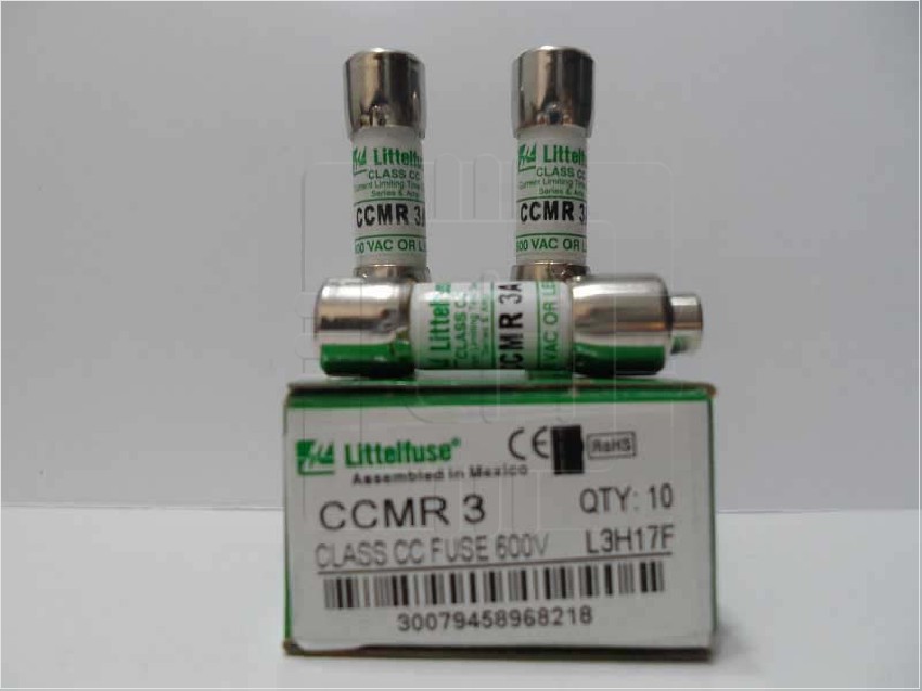 CCMR3 Fuse, 3A, 600VAC/300VDC, CC, Time Delay