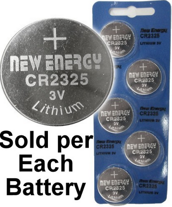 CR2325   Lithium Battery - 3 Volts 190mAh Coin Cell