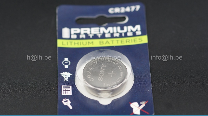 CR2477               Batería Lithium CR2477; 3V; 1000mAh; no recargable, SONY