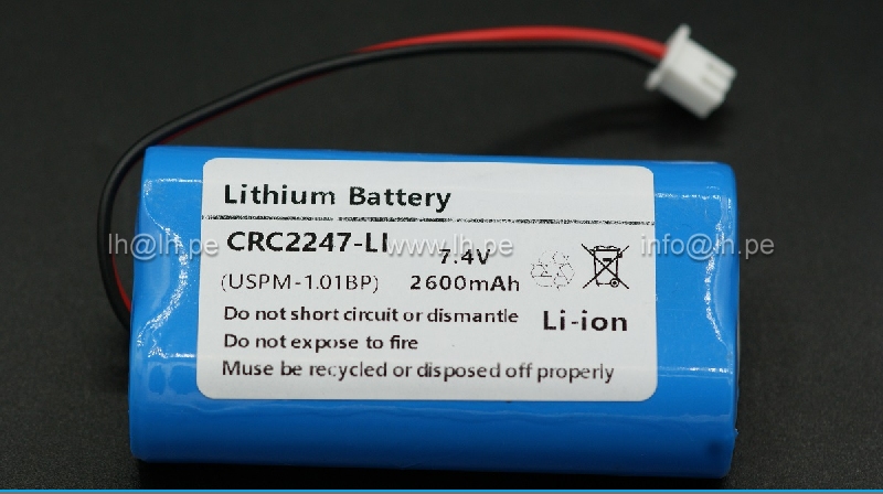 CRC2247-LI                            Pack baterry USPM-1.01BP, 7.4V, 2600mAh, con salida 2 cables y conector