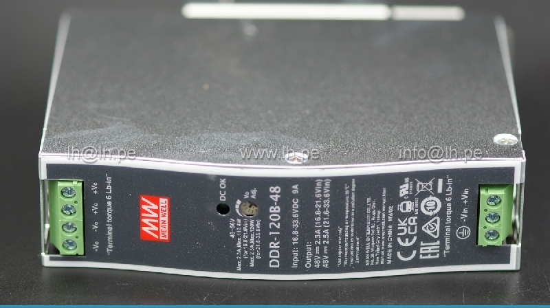 DDR-120B-48                Convertidor DC/DC; 120W; Uentr: 16,8÷33,6VDC,  Usal: 48VDC; DDR, MEAN WELL