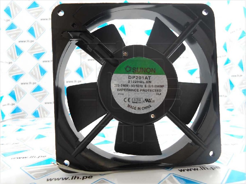 DP201AT2122HBL.GN       Ventilador AC axial, 220-240VAC, 120x120x25mm, 112(±7%)m3/h