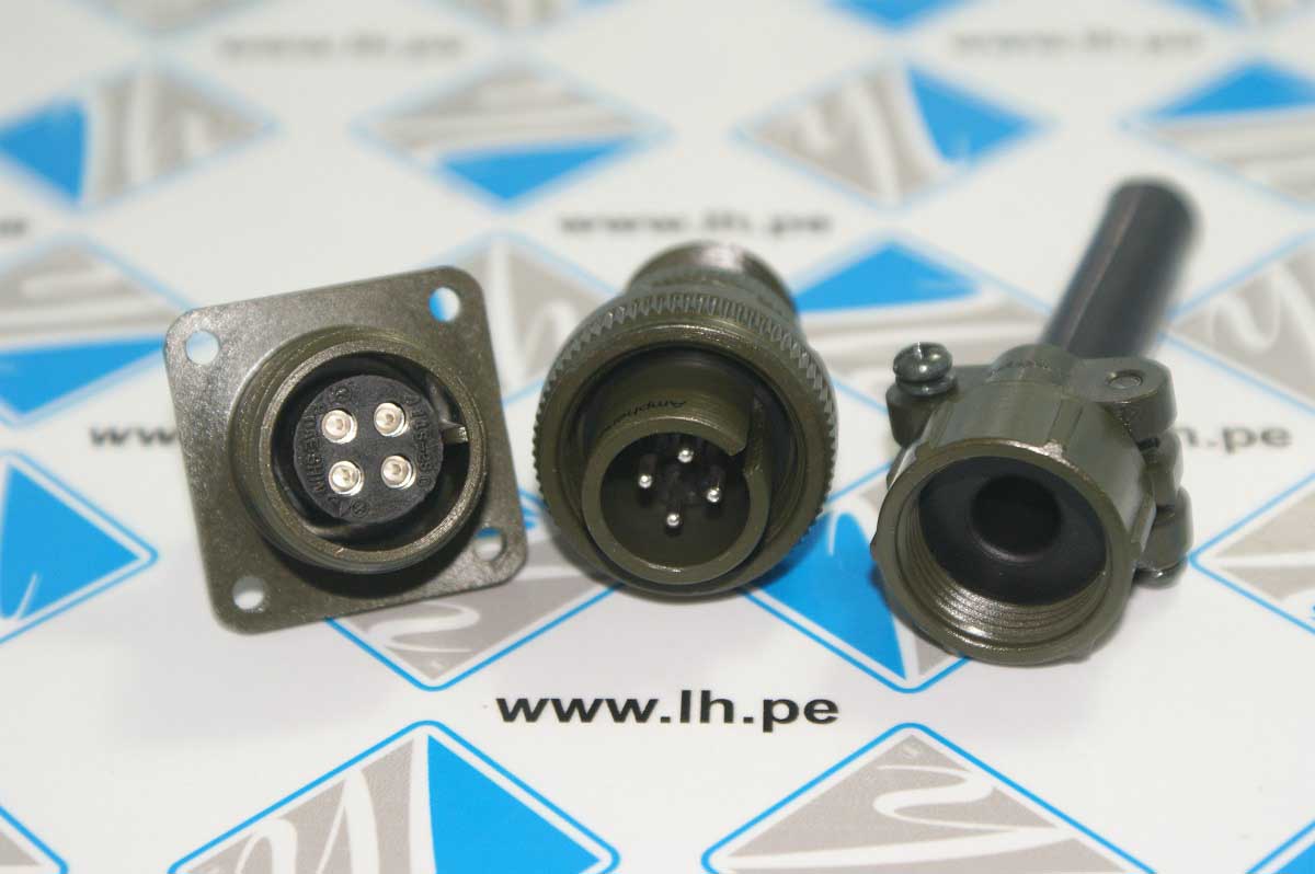DS3102A14S-2S DS3106A14S-2P              Jgo conector redondo, 4 pines, hembra chasis y macho aéreo
