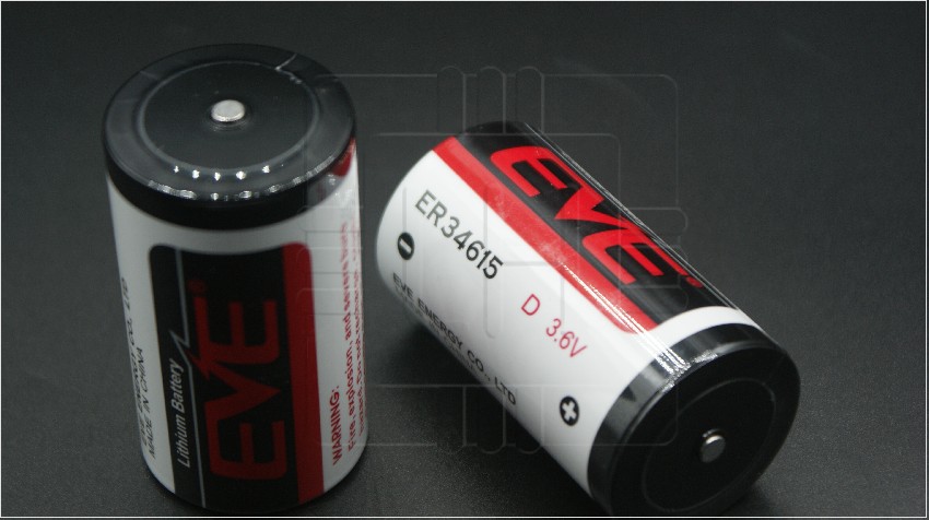 ER34615                Batería Lithium 3.6V, tamaño D, 32.9x61.5mm, 19000mAh, Marca: Eve Energy