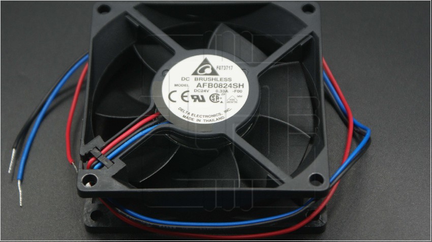 AFB0824SH-F00                  Ventilador Axial 24VDC, 80x80x25mm, 0.33A, con 3 cables, Delta