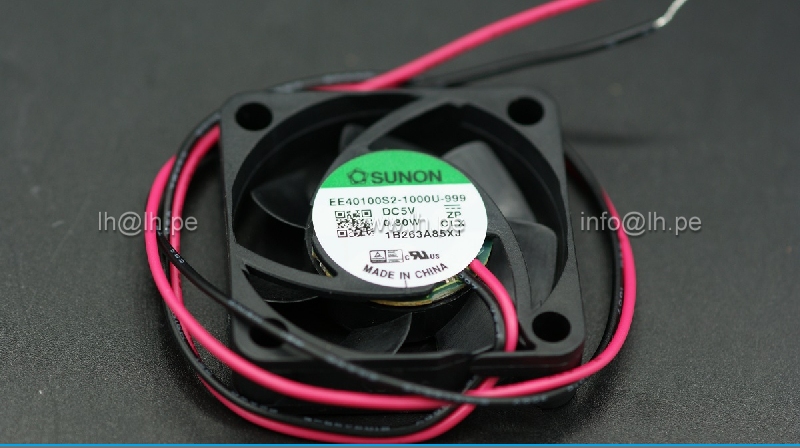 EE40100S2-1000U-999           Ventilador CC, axial, 5VDC, 40x40x10mm, con cables, marca Sunon