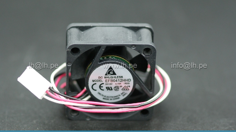 EFB0412HHD-R00 24VDC                     Ventilador axil DC, 12VDC, 0.15A, 40x40x20mm, con salida de 3 cables y conector, DELTA