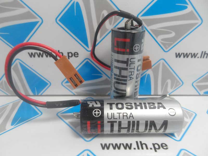 ER17500V/3.6V       Batería Lithium 3.6V, 2700mAh, con cable y conector marrón