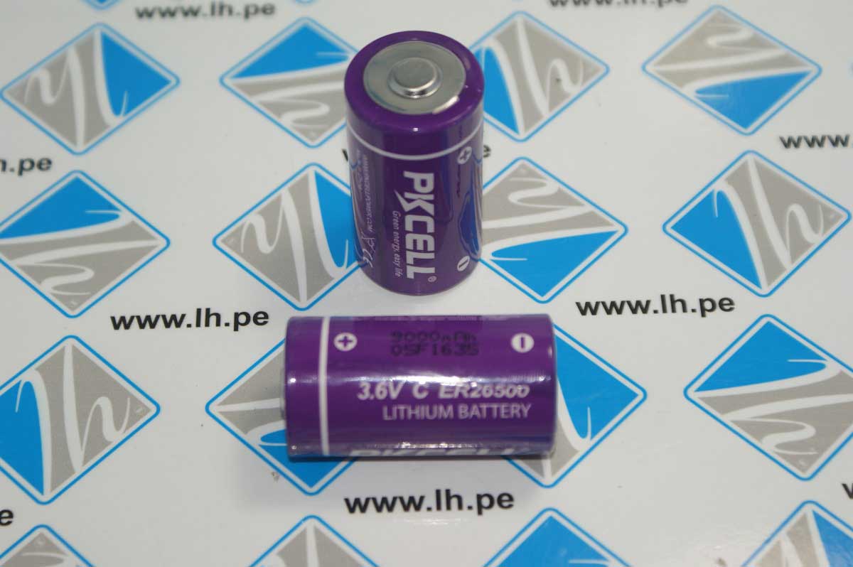 ER26500              Batería Lithium Size C, 3.6V, 9000mAh (LI SOCL2)