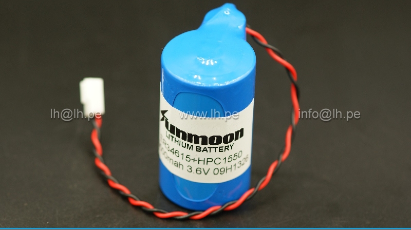 ER34615+HPC1550                  Pack batería lithium Type Li-SoCl2, Thionyl Chloride 3.6V Battery ER34615 with HR14505,19000 mAh, SUNMOON 