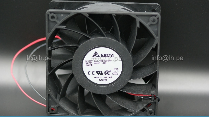 FFB1224EHE           Ventilador tangencial 24VDC, con 2 cables, 1.50A, 120X120x38mm, DELTA