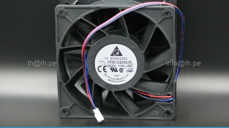 FFB1224EHE-R00                    Ventilador DC, axial, 24VDC, 1.50A, 120x120x38mm. con salida de 3 cables y conector, DELTA