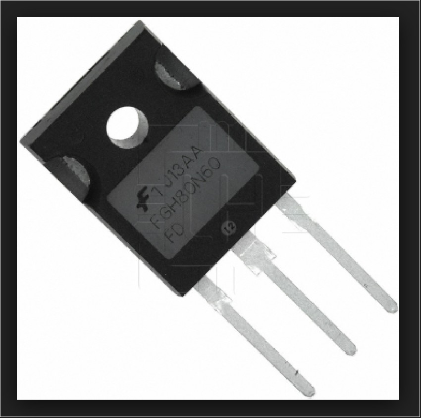 FGH80N60FDTU     Transistor IGBT, 600V, 40A, 116W, TO247