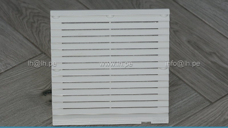 FKL6623.024              Ventilador con filtro y rejilla 204x204mm, 24VDC, 0.40A, 9.6W,3200rpm, Marca Leipole