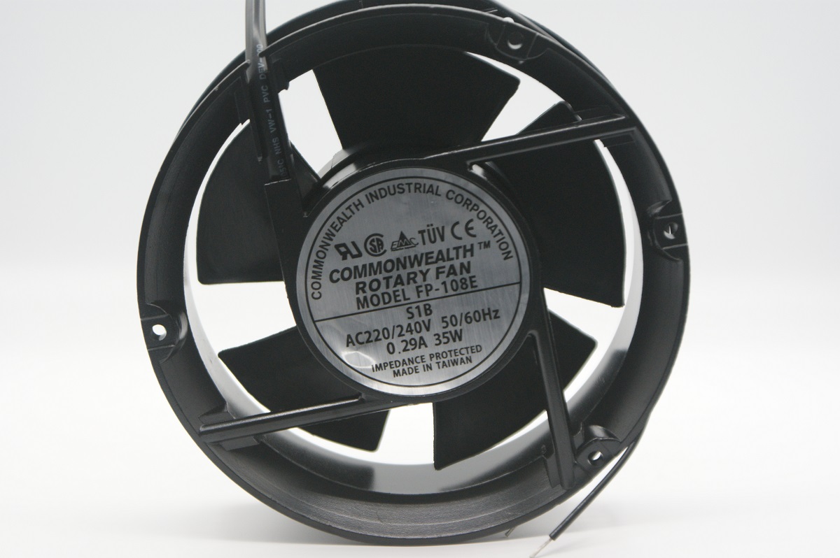 FP-108-S1B                     Ventilador Circular AC220/240V, 0.29A, 35W, 172x172x51mm, con rodaje