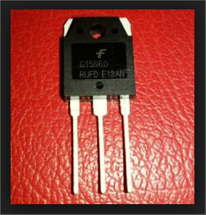 G15N60RUFD      Transistor IGBT N-Channel with Built in Diode 600V 15A 160W, TO-3P