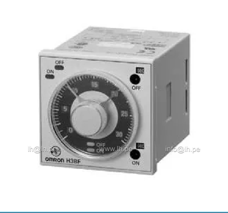 H3BF-N8 110VAC                    Temporizador doble Relés de retardo DPDT (2 Forma C) 1.2 seg ~ 300h, 8 Pines, Retardo 5A a 250VAC; Marca: Omron