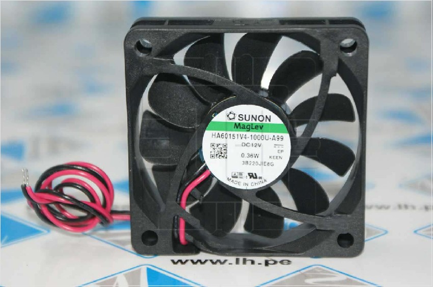 HA60151V4-1000U-A99              Ventilador DC, axial, 12VDC, 60x60x15mm, 21.46m3/h