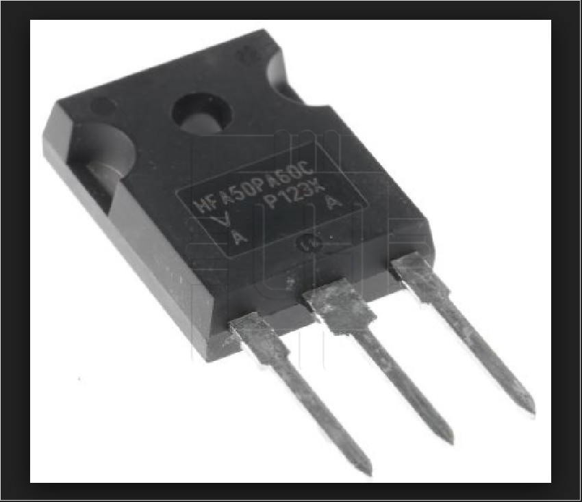 VS-HFA50PA60CPBF       Transistor Vishay Semiconductors Rectifiers 600 Volt 2x25 Amp Common Cathode