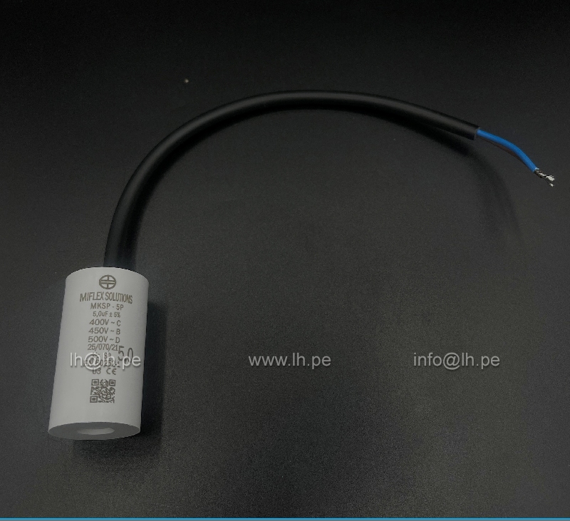 I150V550K-C1          Condensador para motor de trabajo 5uF, 450V, marca Miflex