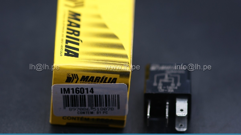 IM16014                    Rele automotriz 12V, 4 Pines, 20/30A, MARILIA