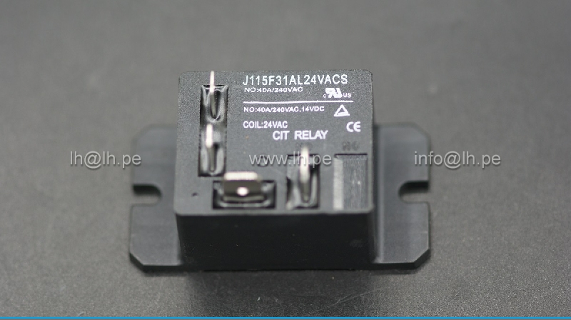 J115F31AL24VACS                 RELAY GEN PURPOSE SPST 24VAC, 40A, 4 PIN, CIT Relay and Switch