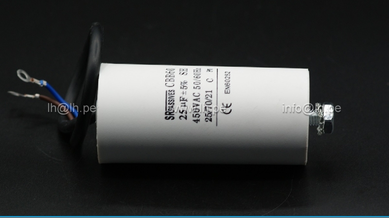 JFS16A6256J000000B                   Condensador para motores, de trabajo; 25uF, 450VAC, +/-5%, 50/60Hz, SR Passives
