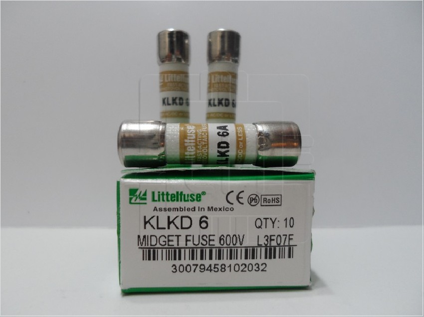 KLKD 6  FUSE, LITTELFUSE, KLKD-6, 6A, 600VAC/600VDC